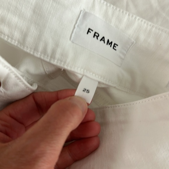 Frame Denim White Le Hardy Crop Flare Jeans 25 - Picture 10 of 10